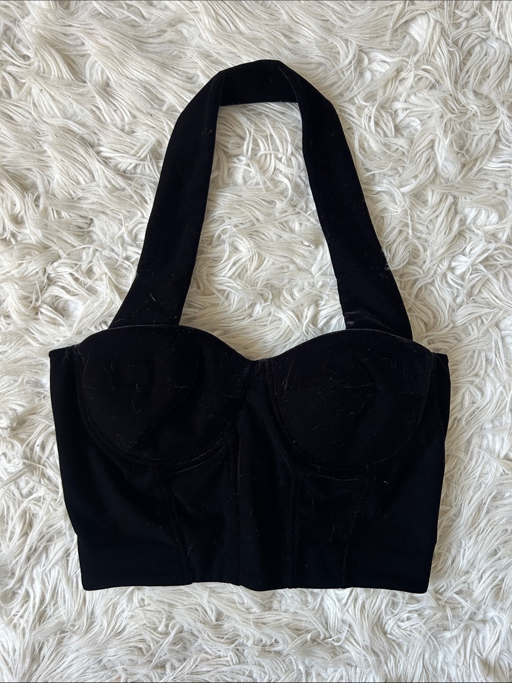 Vintage Vamp Black Velvet Tank Top - Picture 4 of 6
